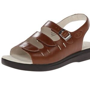 Proper women’s breeze walker leather open toe casual strappy sandals Sz 9.5